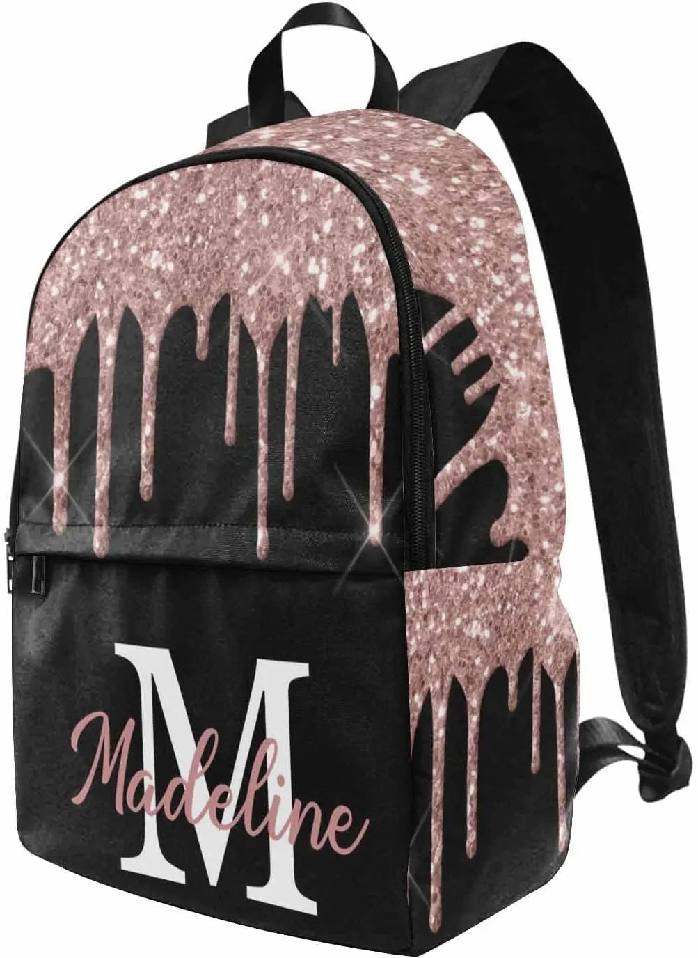 Personalized Your Own Casual Unisex Daypack Bags Backpack Forest Deers Waterproof Shoulder Bag Backpack to Daughter Son from Dad Mom