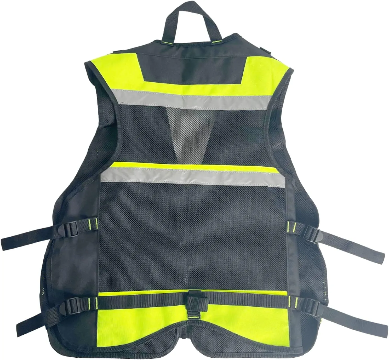 Reflective Safety Tool Vest with Multi-pockets and Zipper,Heavy Duty Tool Vest for Electricians Carpenter