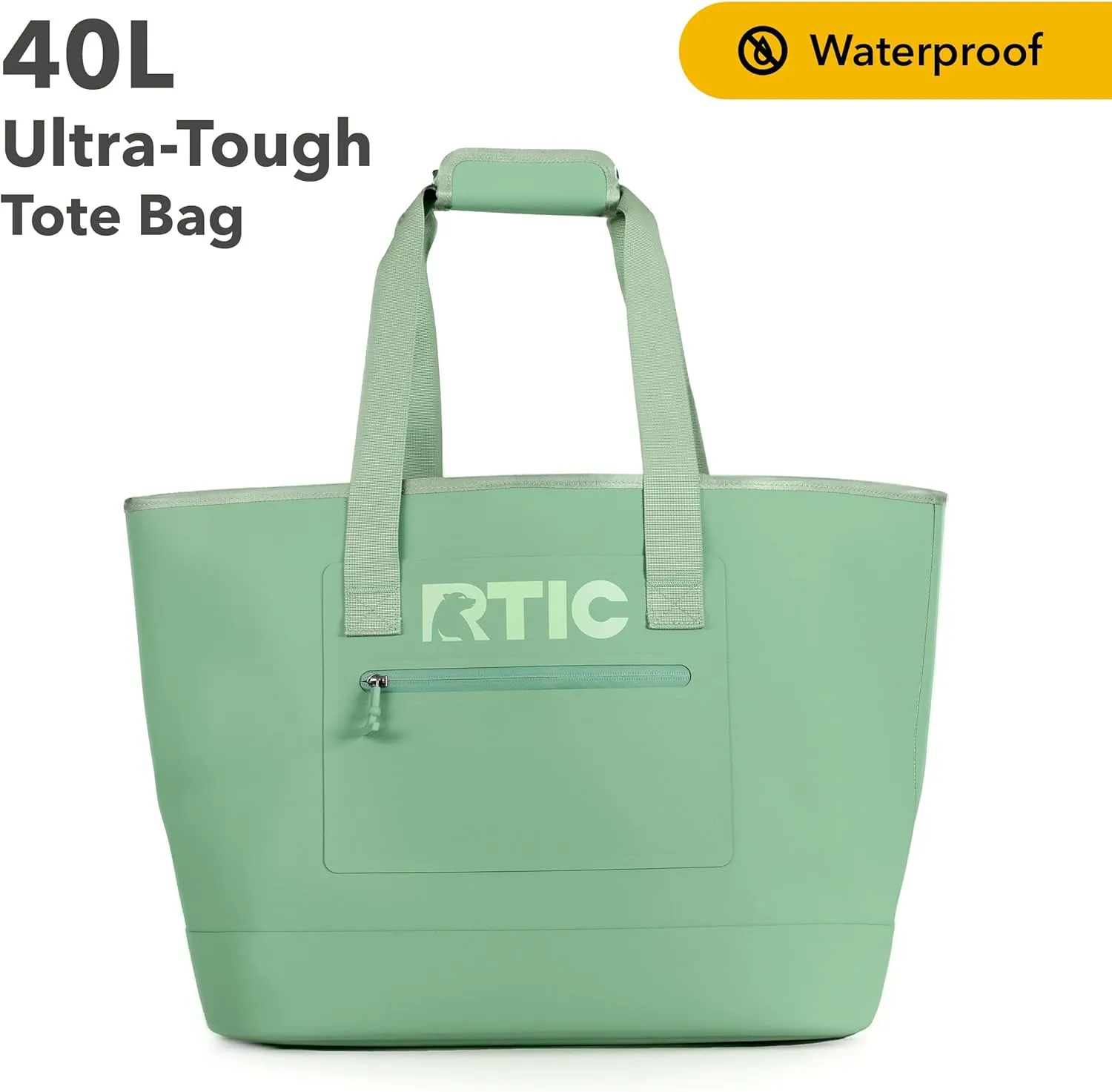 RTIC Ultra-Tough Tote Bag, Waterproof for Beach, Pool, Towel, Grocery, Shopping, Heavy-Duty, Puncture Resistant, Large