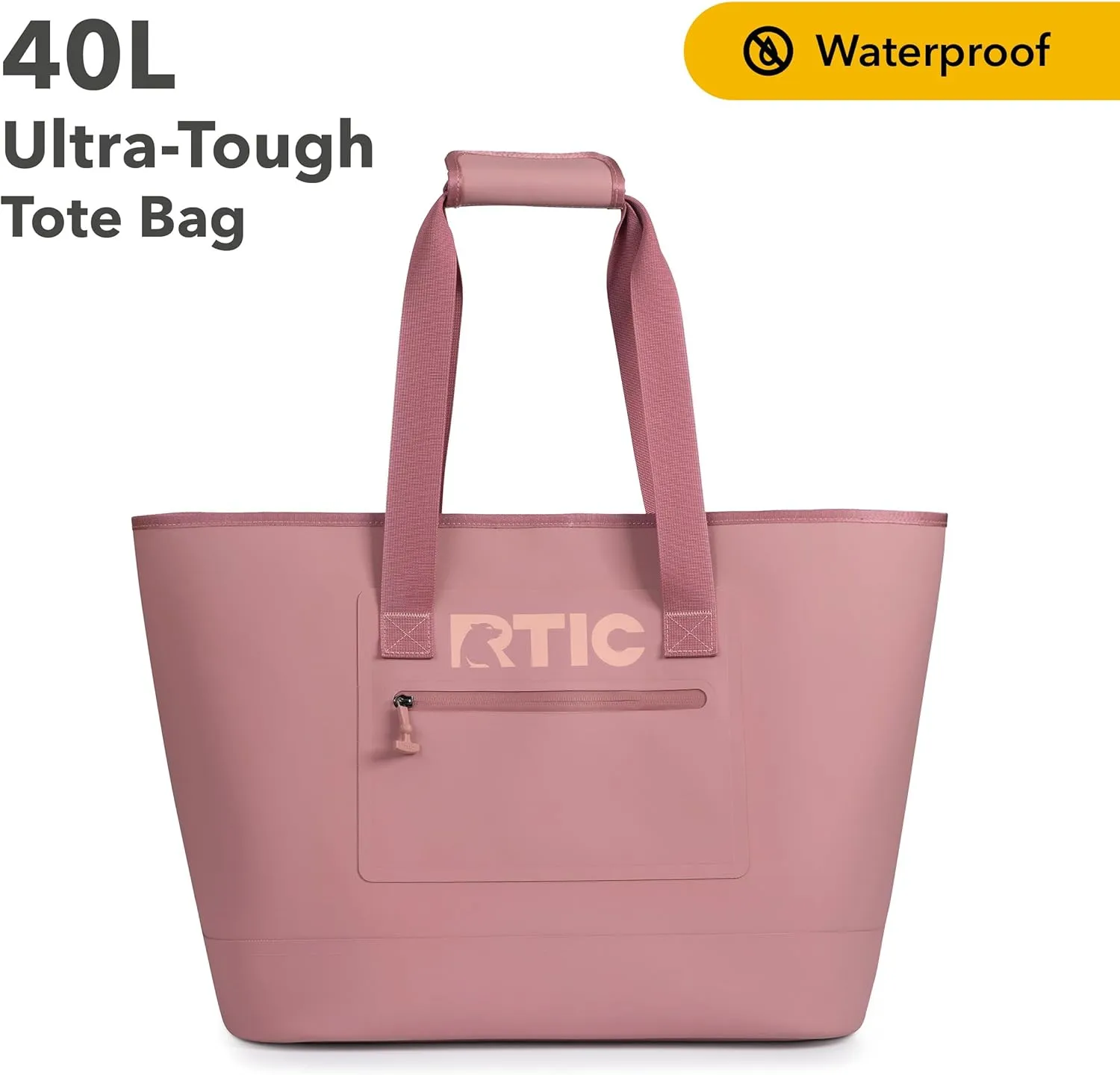 RTIC Ultra-Tough Tote Bag, Waterproof for Beach, Pool, Towel, Grocery, Shopping, Heavy-Duty, Puncture Resistant, Large