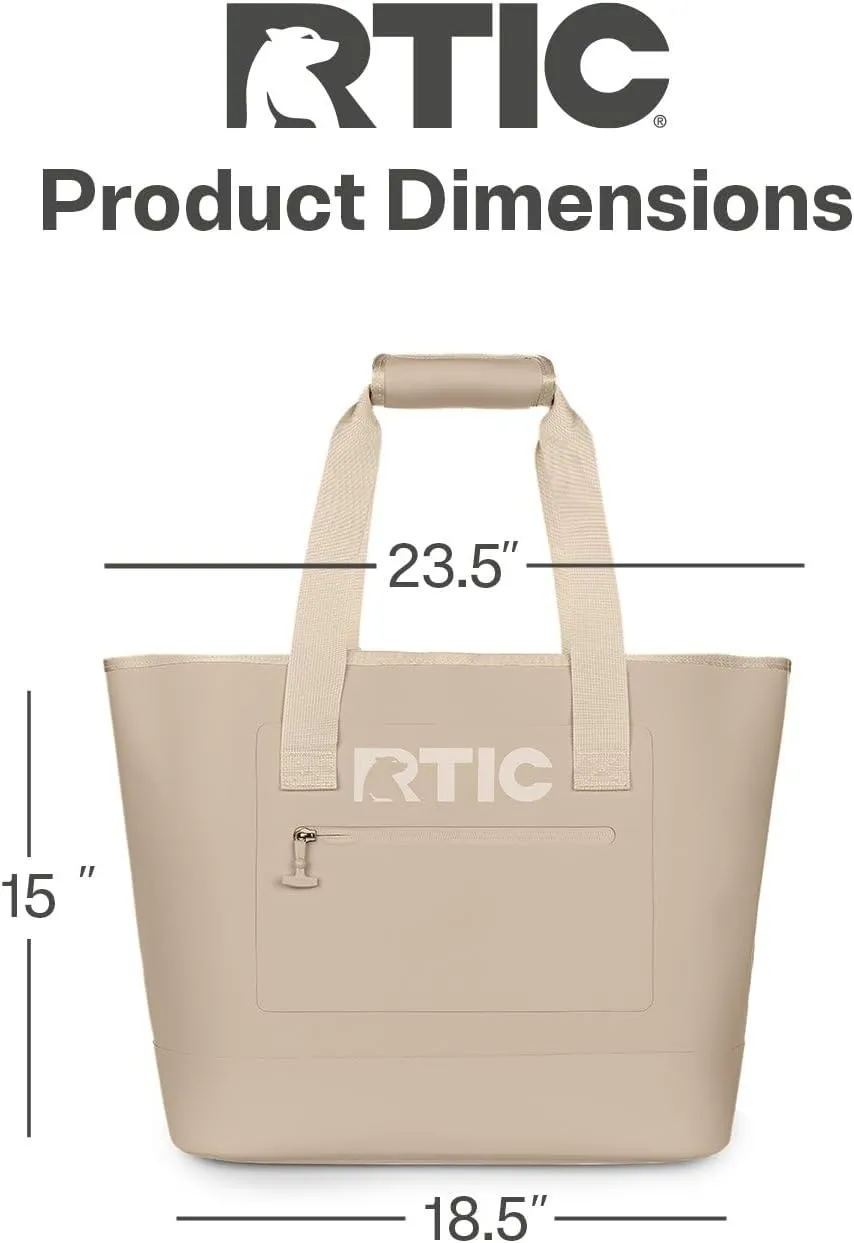 RTIC Ultra-Tough Tote Bag, Waterproof for Beach, Pool, Towel, Grocery, Shopping, Heavy-Duty, Puncture Resistant, Large
