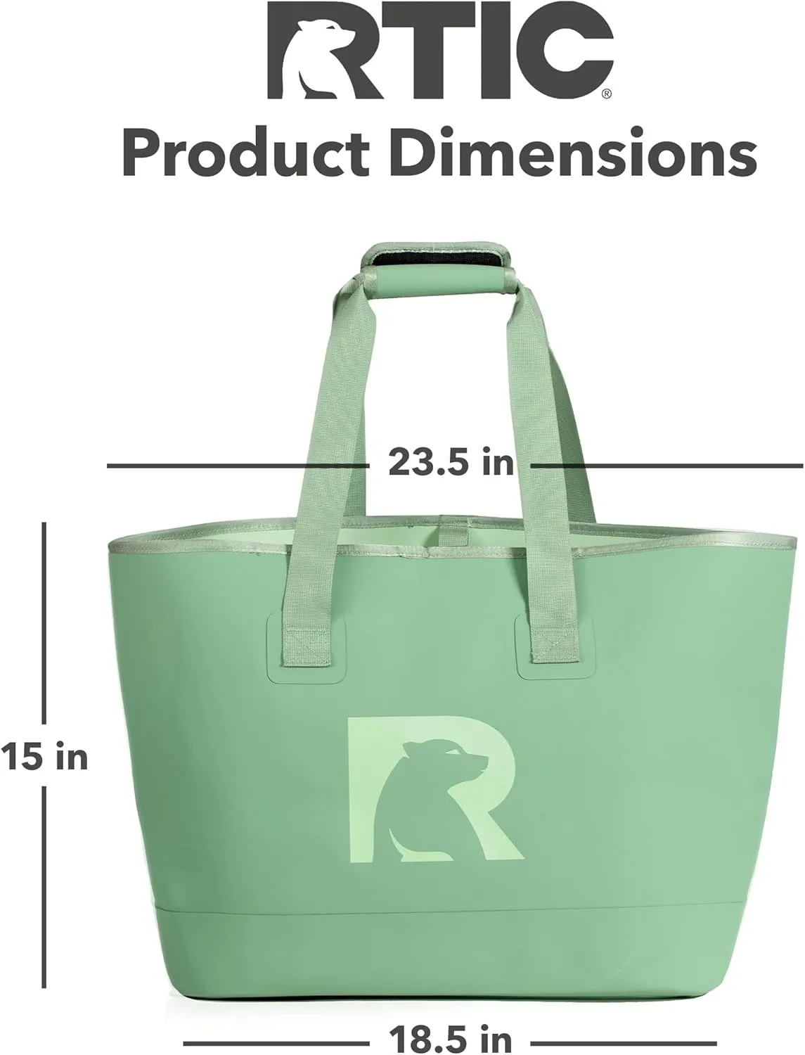 RTIC Ultra-Tough Tote Bag, Waterproof for Beach, Pool, Towel, Grocery, Shopping, Heavy-Duty, Puncture Resistant, Large