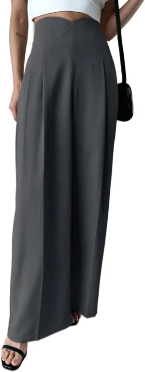 SECOLI Women Causal High Waist Wide Leg Pants High Waist Wide Leg Pants