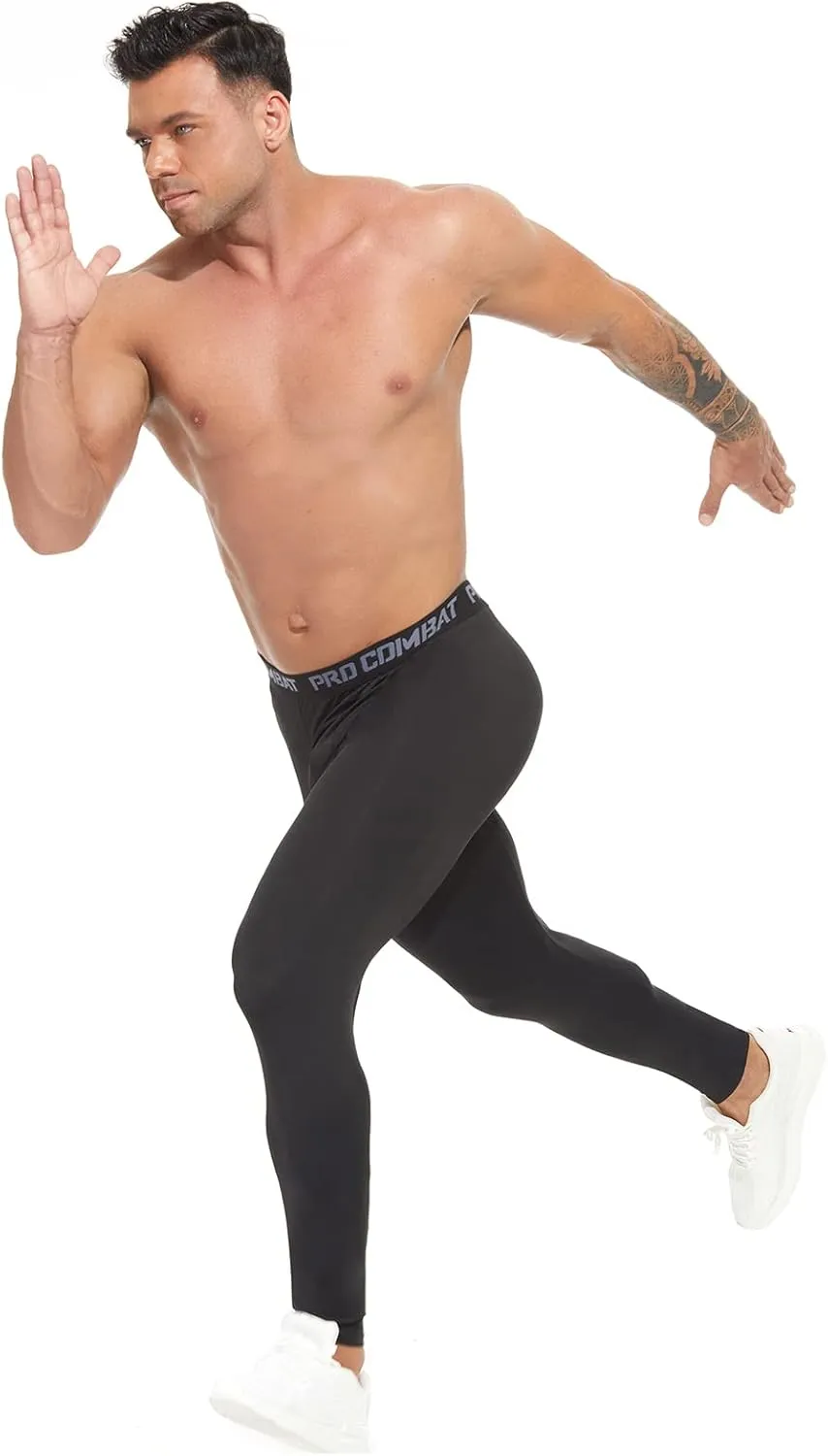 SS COLOR FISH Men Compression Pants Athletic Baselayer Workout Legging Running Tights for Men