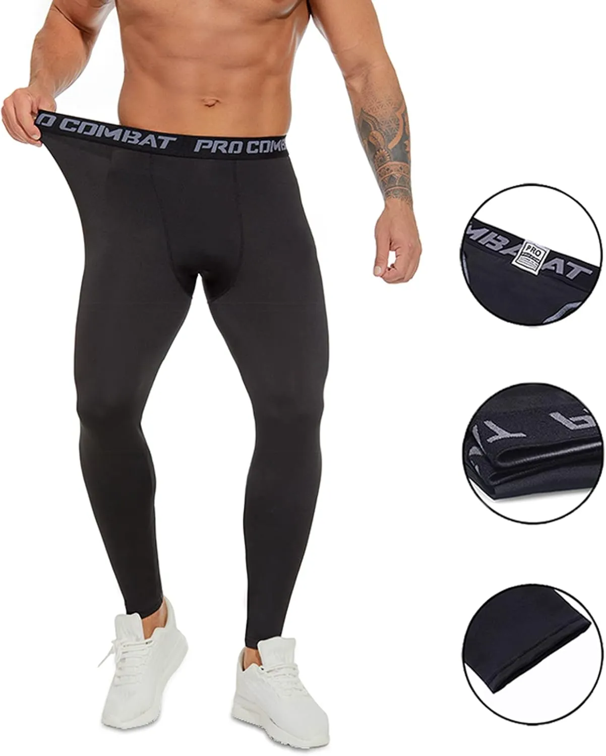 SS COLOR FISH Men Compression Pants Athletic Baselayer Workout Legging Running Tights for Men