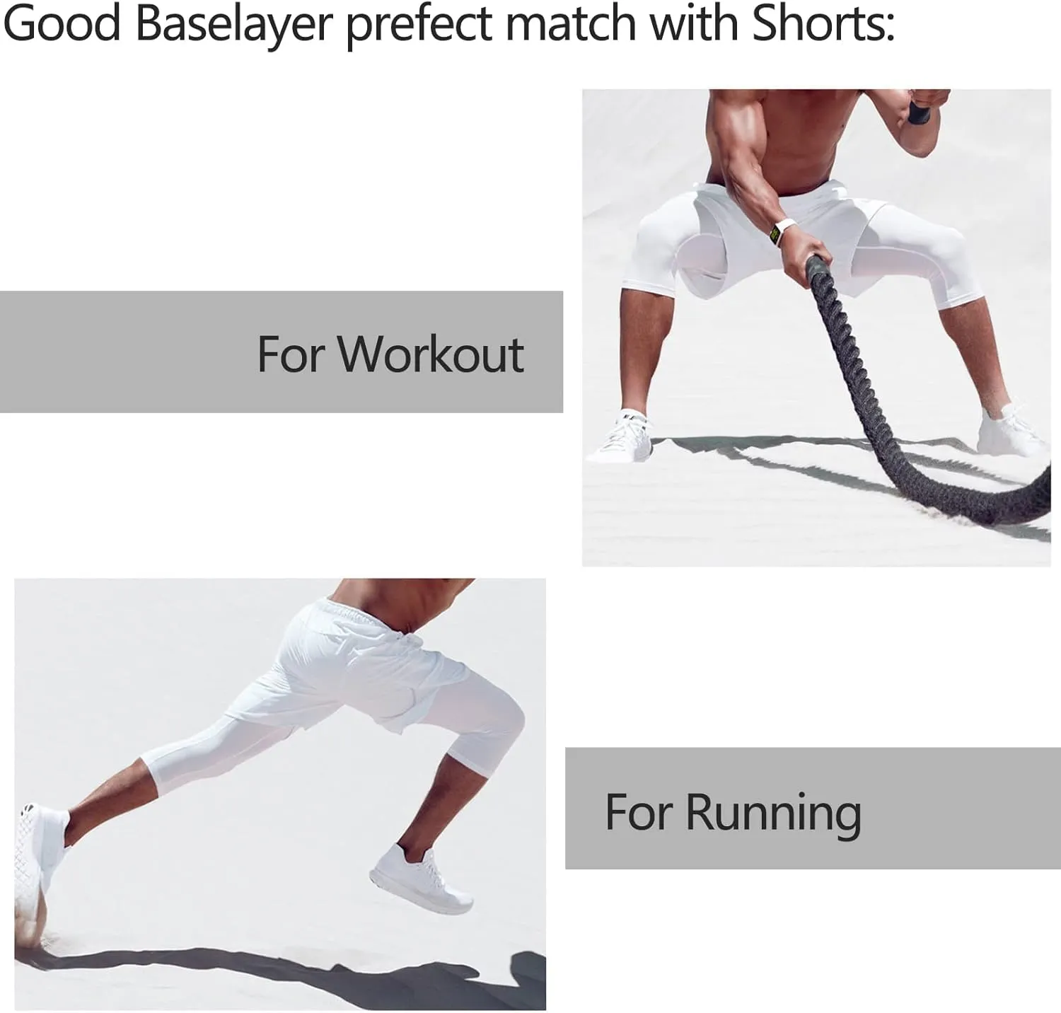 SS COLOR FISH Men Compression Pants Athletic Baselayer Workout Legging Running Tights for Men