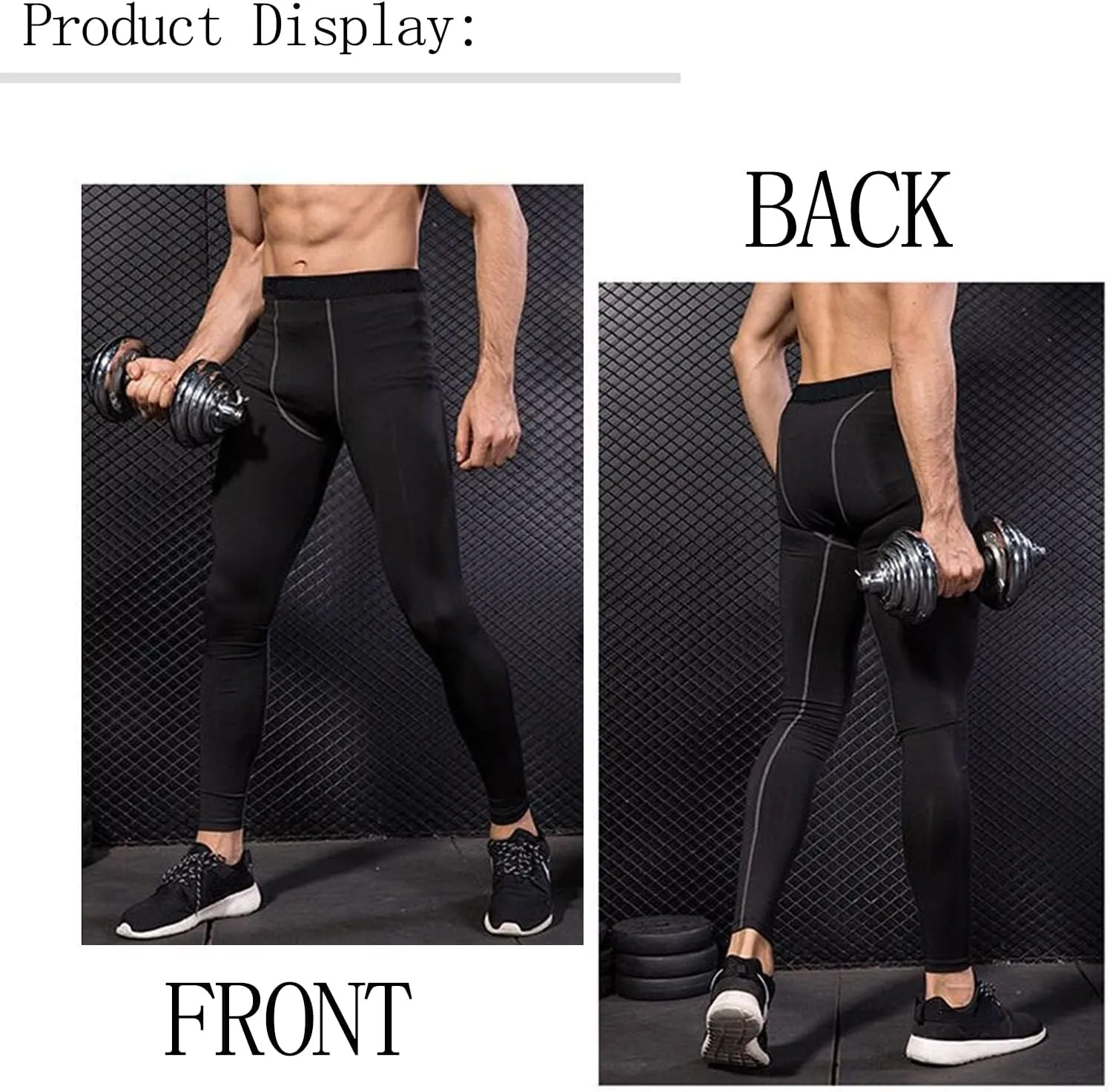 SS COLOR FISH Men Compression Pants Athletic Baselayer Workout Legging Running Tights for Men