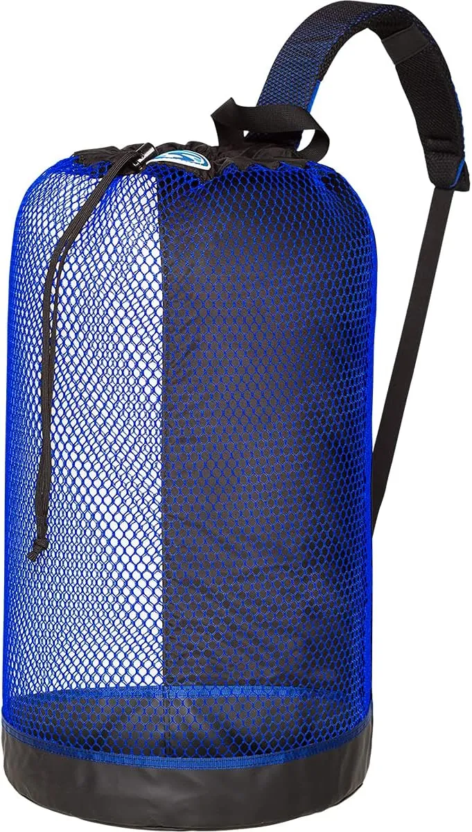 Stahlsac BVI Mesh Backpack: Compact 33L size, great beach bag for dry/wet gear, RED