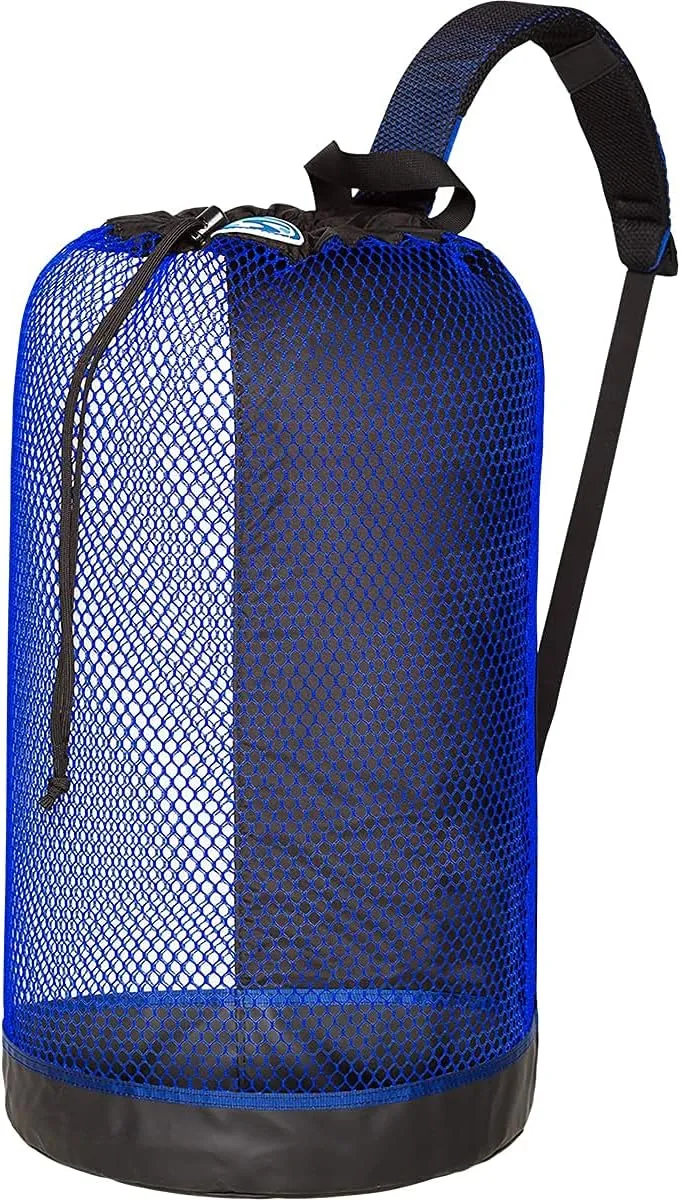 Stahlsac BVI Mesh Backpack: Compact 33L size, great beach bag for dry/wet gear, RED