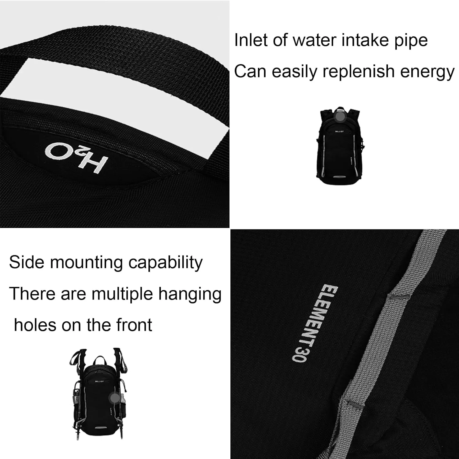 Sturdy 30L Outdoor Backpack - Durable Hiking Daypack for Men and Women, Waterproof Camping Backpack with Large Capacity (Fantasy Night black)