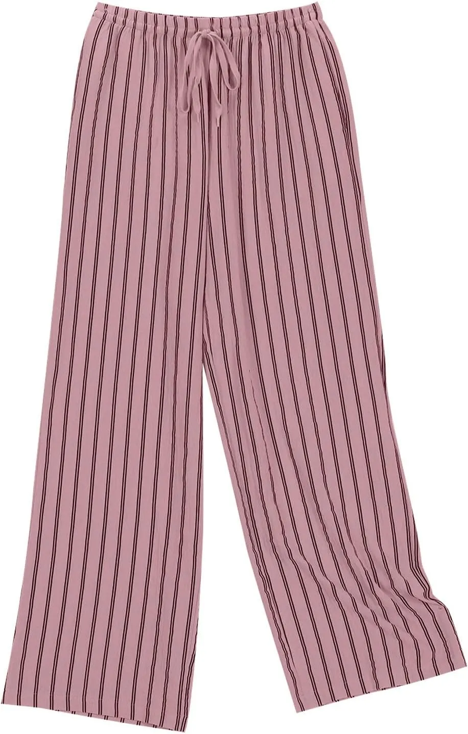 Summer Pants for Women 2024,Striped Wide Leg Loose Drawstring High Waist Palazzo Trousers Pants with Pockets