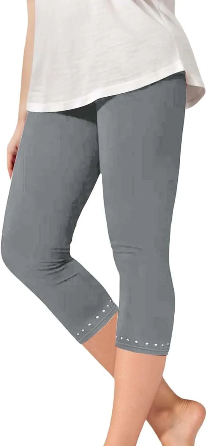 Teen Girls Long Leggings Stretchy Gym Workout Yoga Leggings with Pockets Kids Girls Stretchy High Waist Tights Bottoms