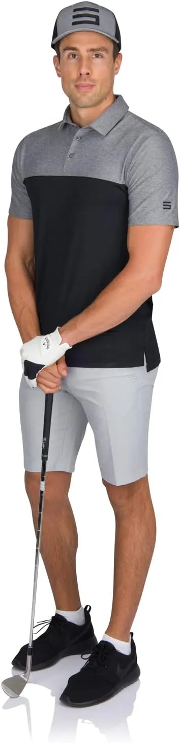 Three Sixty Six Quick Dry Golf Shirts for Men - Moisture Wicking Short-Sleeve Casual Polo Shirt