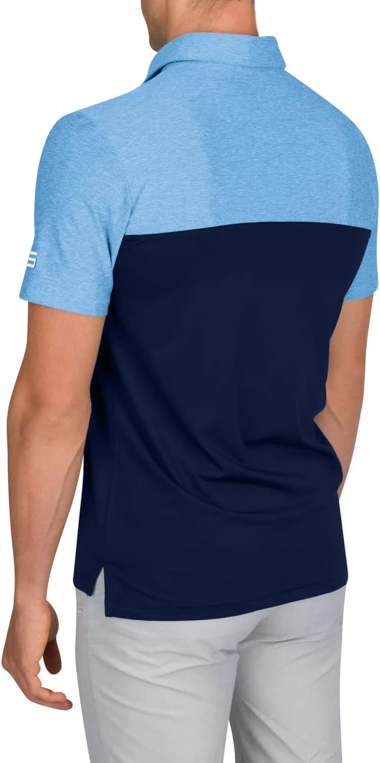 Three Sixty Six Quick Dry Golf Shirts for Men - Moisture Wicking Short-Sleeve Casual Polo Shirt