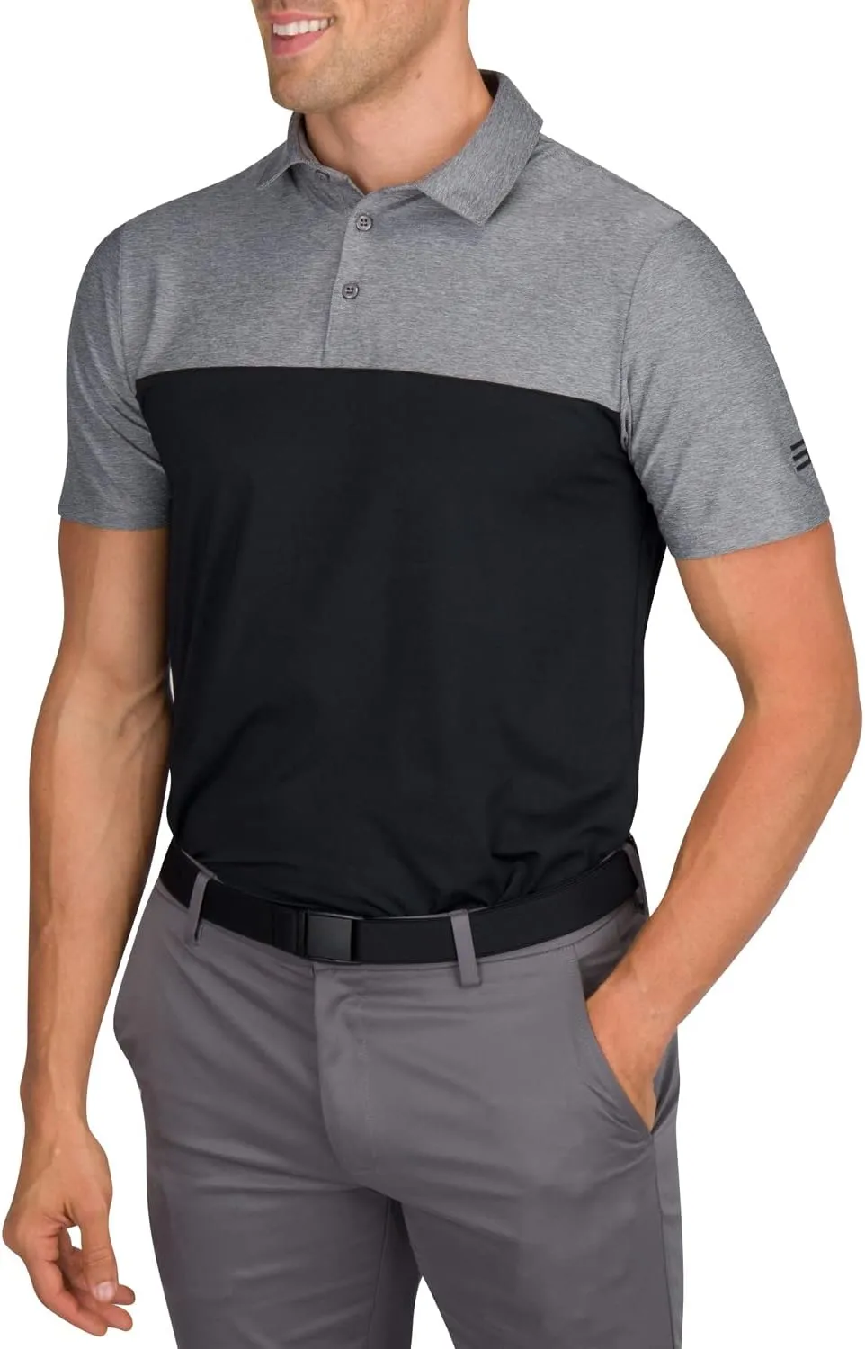 Three Sixty Six Quick Dry Golf Shirts for Men - Moisture Wicking Short-Sleeve Casual Polo Shirt