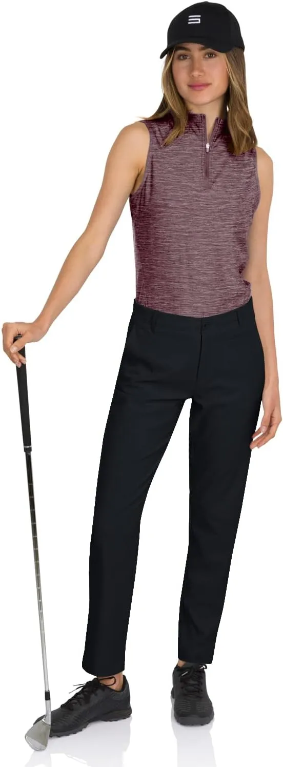 Three Sixty Six Womens Quick Dry Golf Pants - Front Coin Pocket, 4-Way Stretc, Anti-Odor & Moisture Wicking Fabric