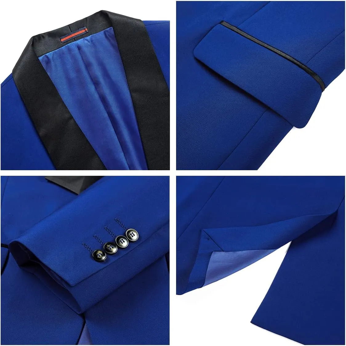 Tuxedo Men Suit Regular Fit 3 Piece Suit Blazer Jacket Waistcoat Pants Men Suit Set for Wedding Prom