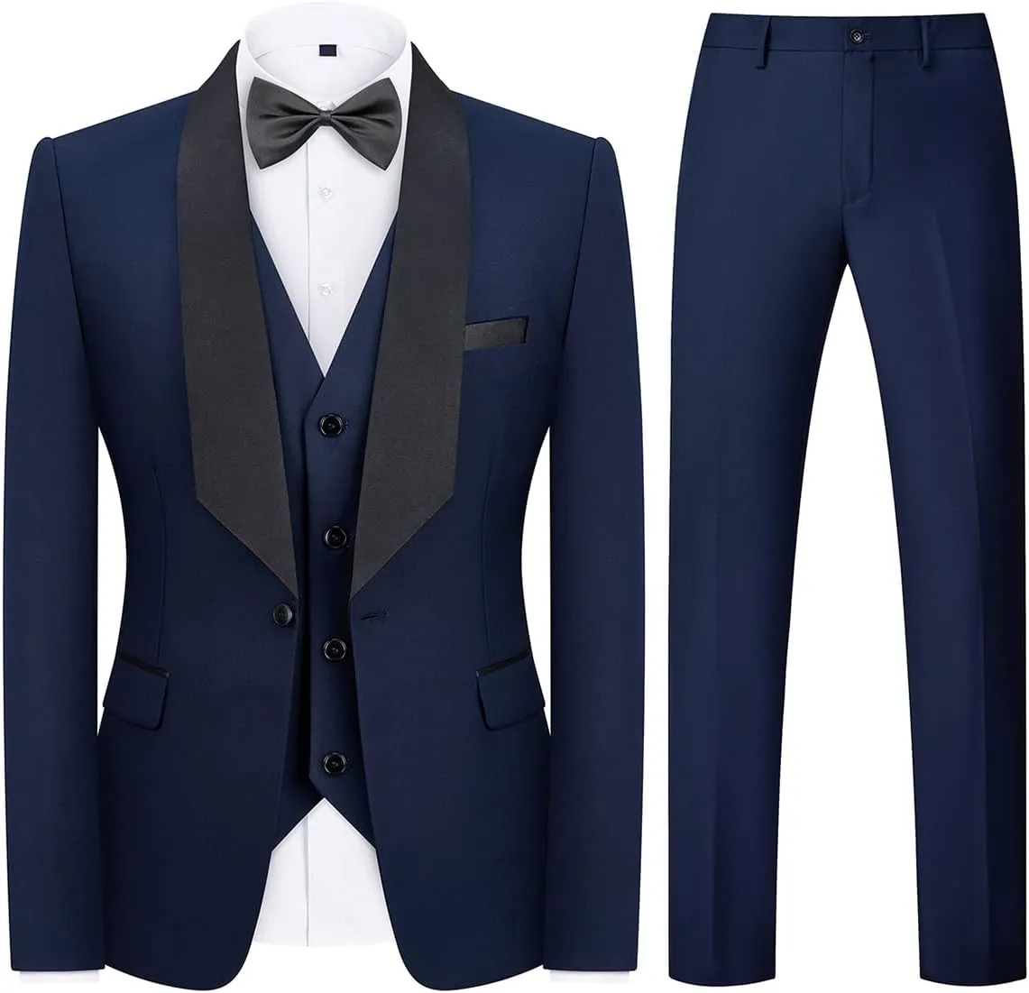 Tuxedo Men Suit Regular Fit 3 Piece Suit Blazer Jacket Waistcoat Pants Men Suit Set for Wedding Prom