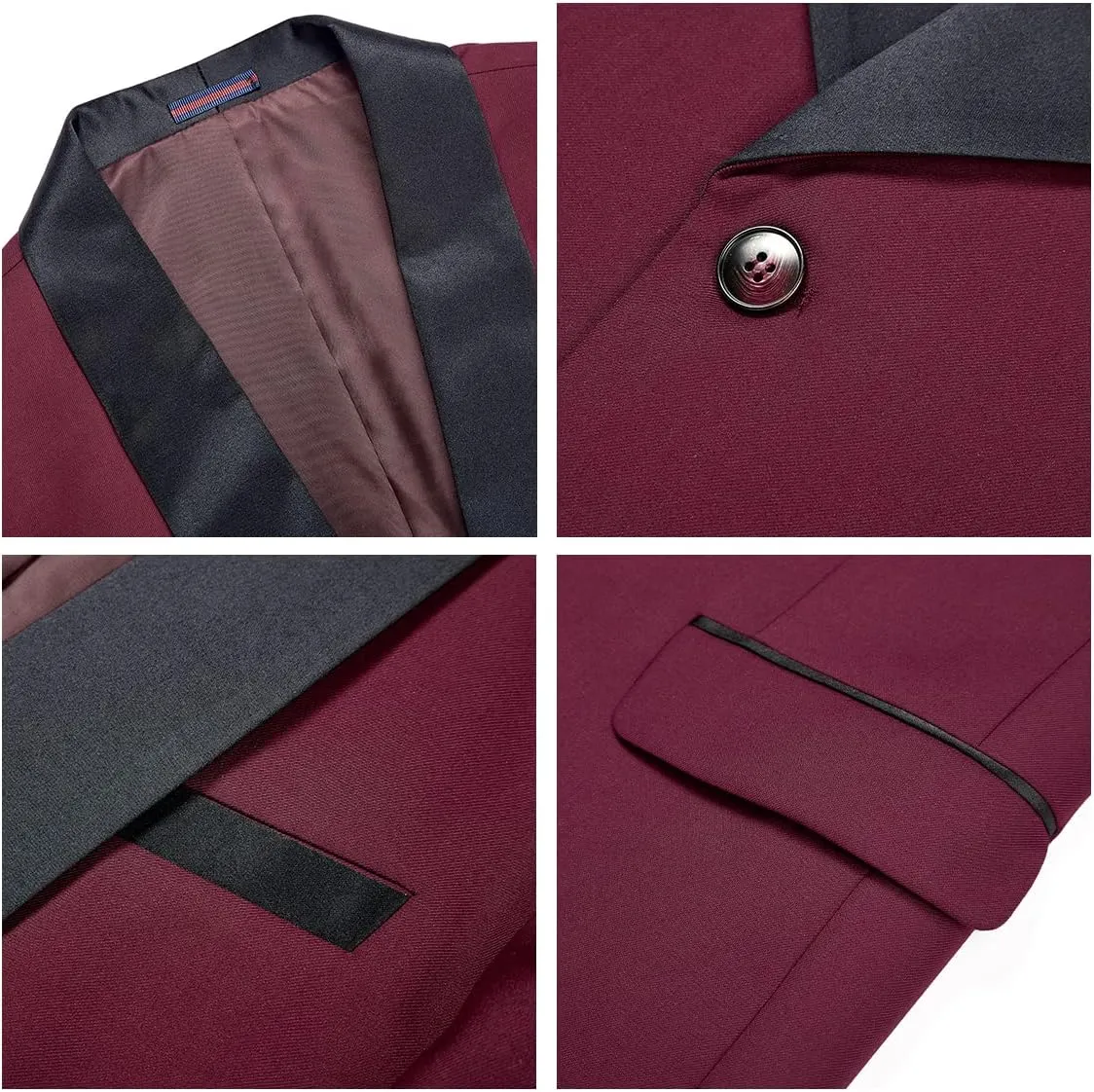 Tuxedo Men Suit Regular Fit 3 Piece Suit Blazer Jacket Waistcoat Pants Men Suit Set for Wedding Prom