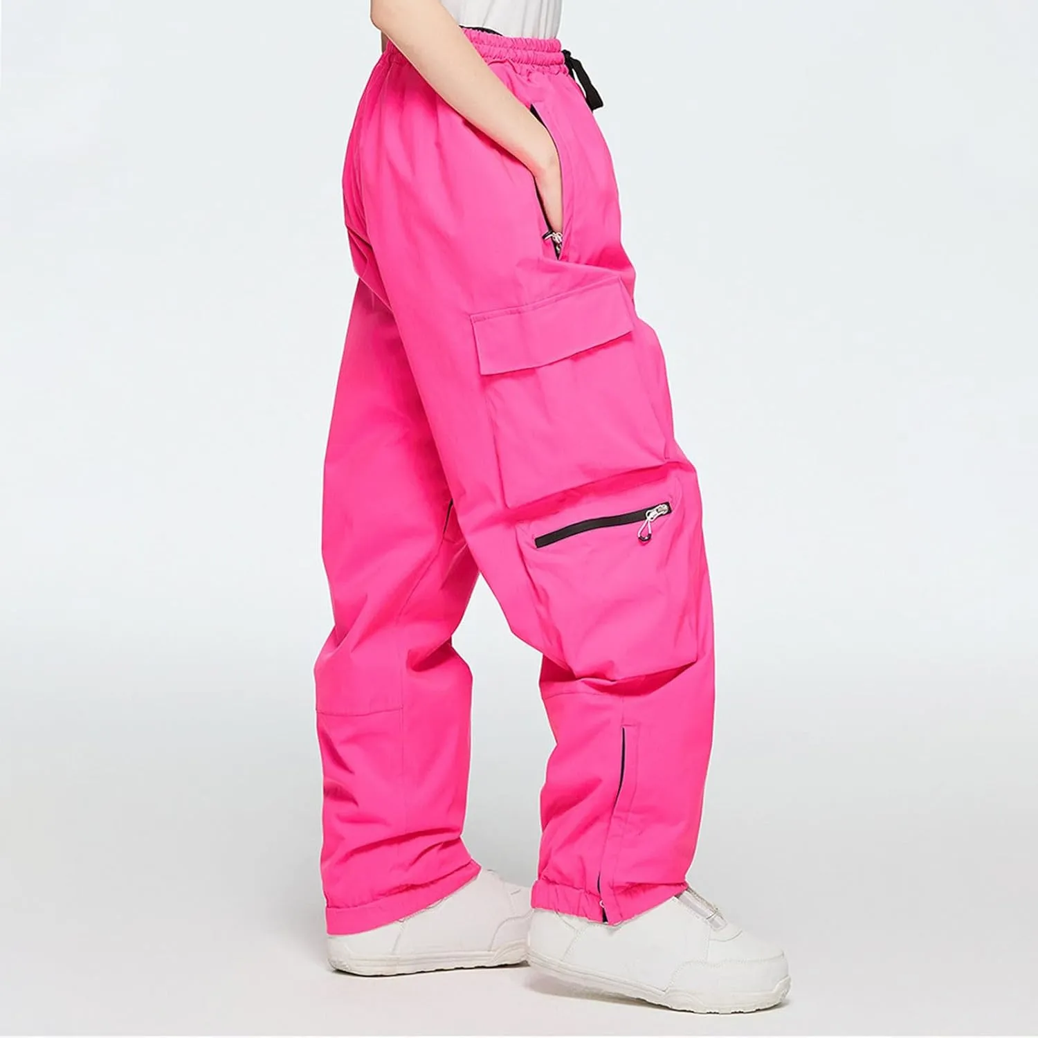 Unisex Adult Ski Pants High Elastic Waist Snowboard Pants Waterproof Windproof Warm Insulated Outdoor Snow Winter Sports