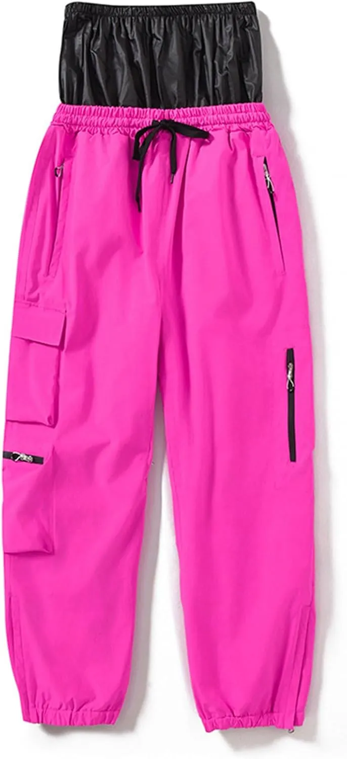 Unisex Adult Ski Pants High Elastic Waist Snowboard Pants Waterproof Windproof Warm Insulated Outdoor Snow Winter Sports