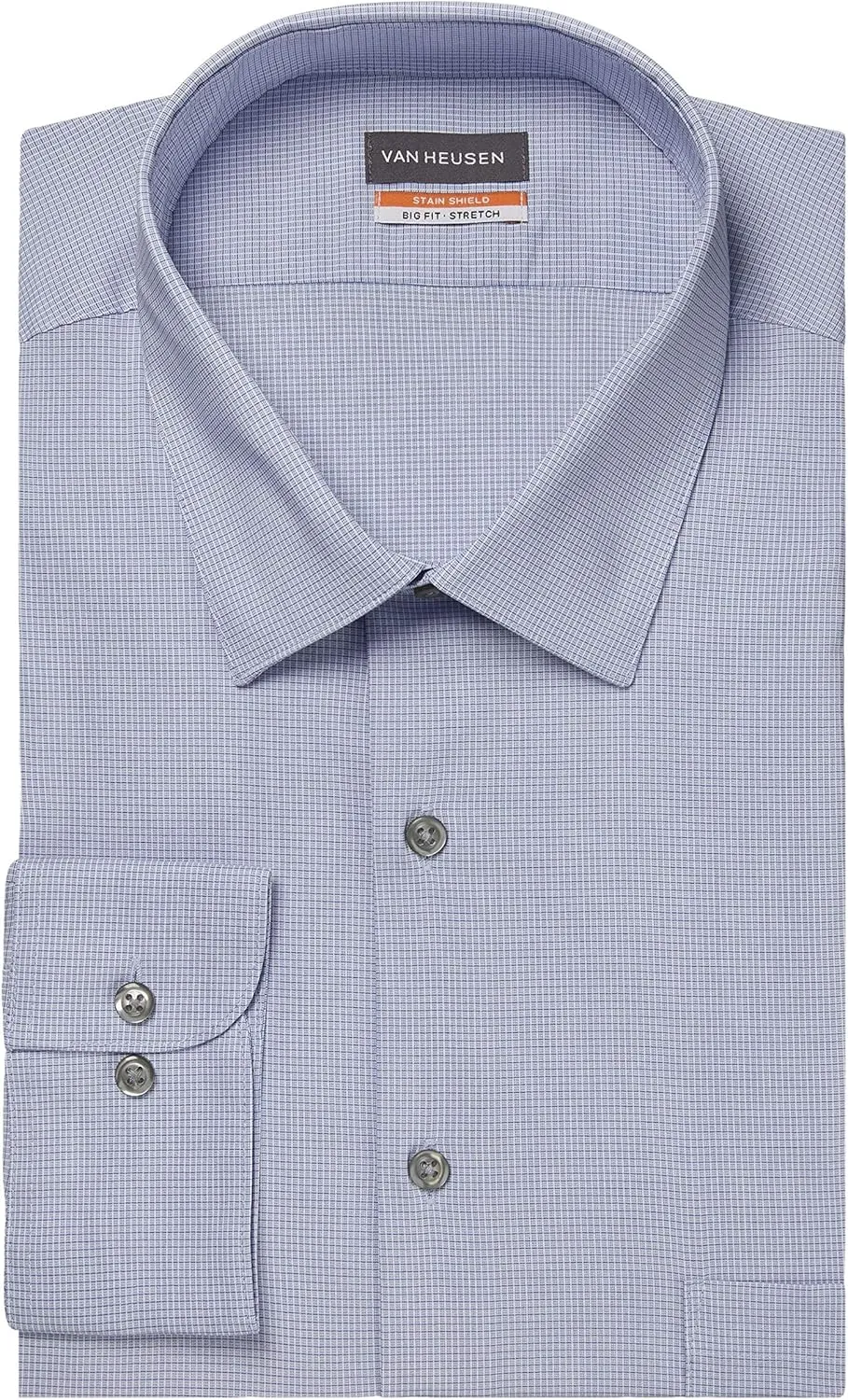 Van Heusen Men's BIG FIT Dress Shirt Stain Shield Stretch (Big and Tall)
