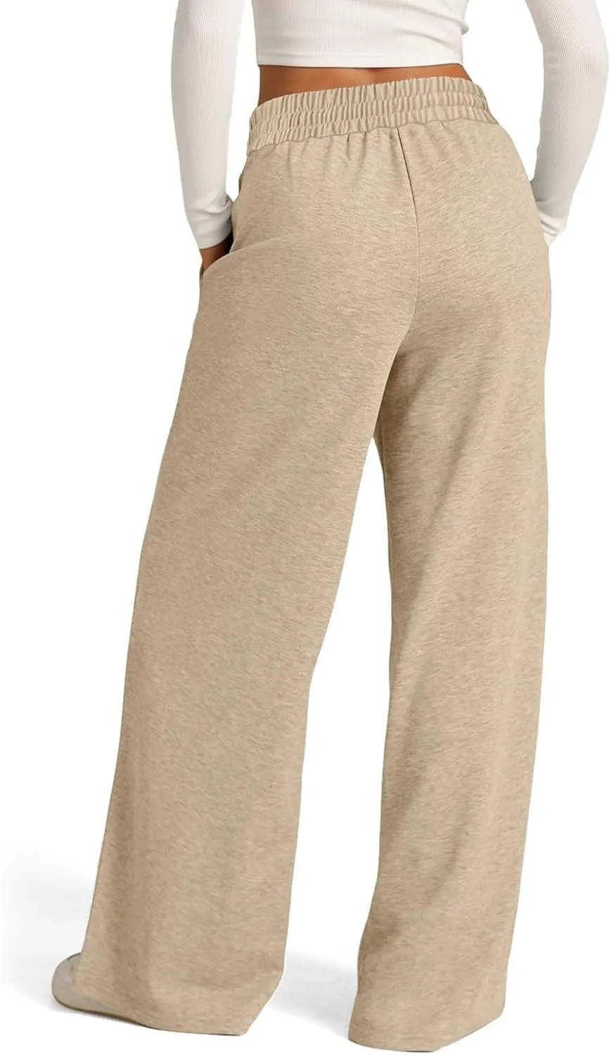 Wide Leg Sweatpants Women Baggy Drawstring Straight Leg Sweatpants High Waist Yoga Pants Lounge Pants with Pockets