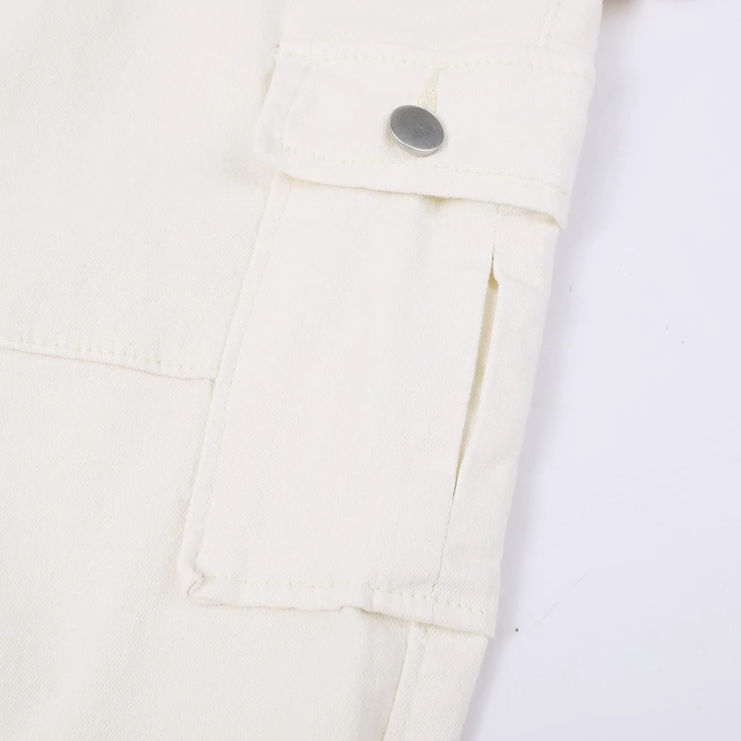 Women Fashion Streetwear Pockets High Waist Straight Vintage Baggy Trousers Cargo Pants Pants with Pockets for