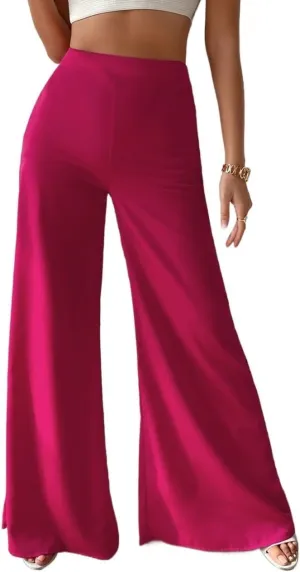 Women's 2024 Casual Summer Wide Leg Pants High Waist Wide Leg Pants