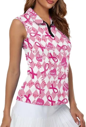 Women's Sleeveless Golf Shirts Moisture Wicking Tennis Shirt Dry Fit 1/4 Zip Sports Tank Tops Collared Slim XS-XXL