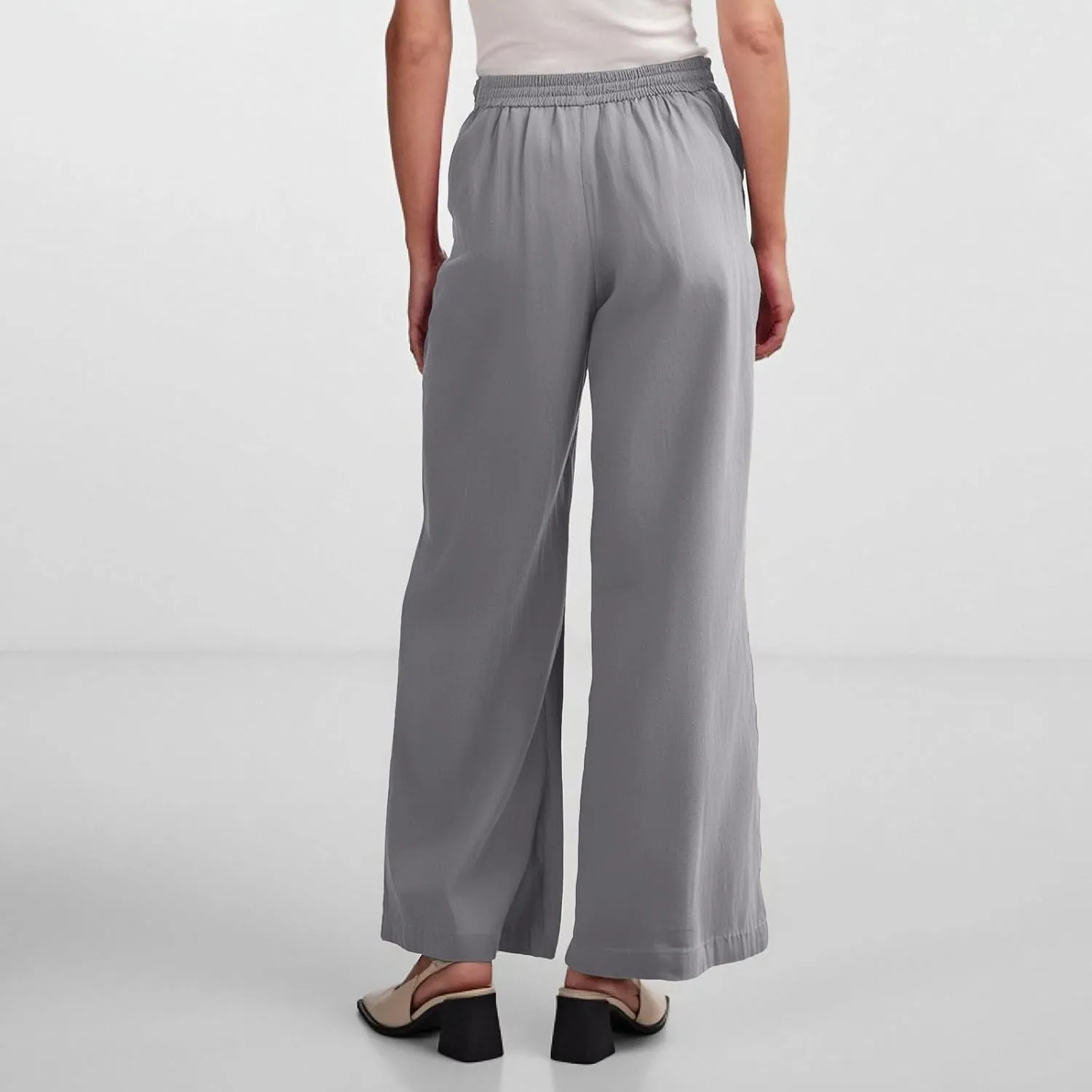 Womens Sweatpants Wide Leg Linen Pants Summer Drastring Adjustable Palazzo Pants Lounge Pants with Pockets
