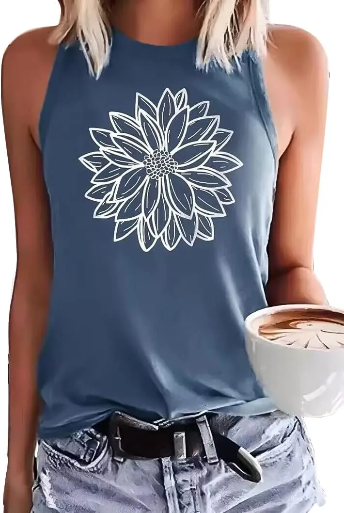 Womens Tank Tops Life is Better at The Beach Graphic Racerback Tanks Vest Summer Casual Loose Vacation Classic-Fit Shirt Cami
