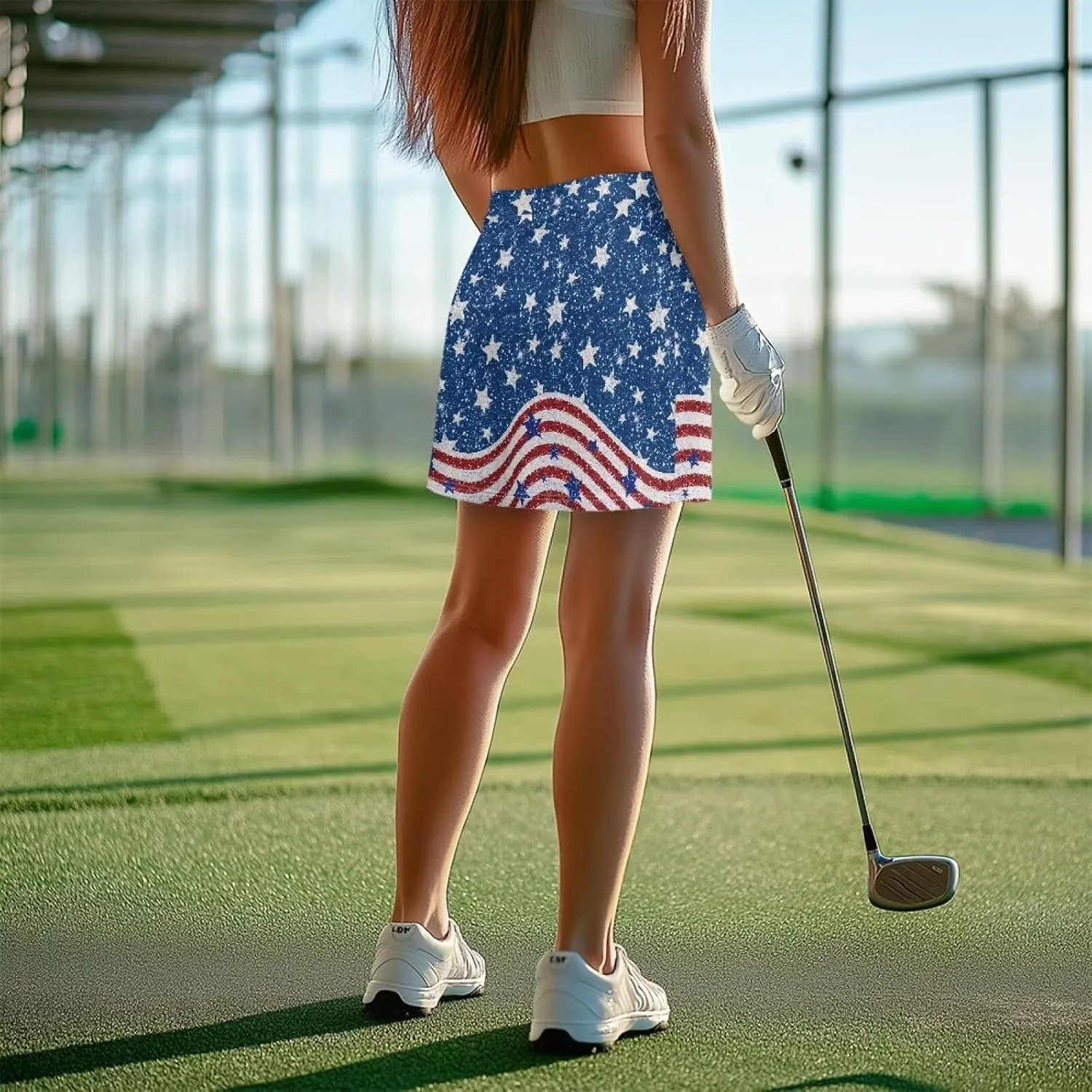 Womens Tennis Skirts Golf Skirt with Shorts Athletic High Waisted Quick Dry Skirt Breathable Skort with Pockets