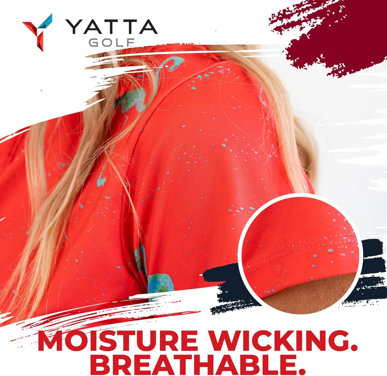 YATTA GOLF Premium Golf Polo Shirts for Women - Lightweight, Quick Dry, Wrinkle Resistant & Moisture Wicking Polo
