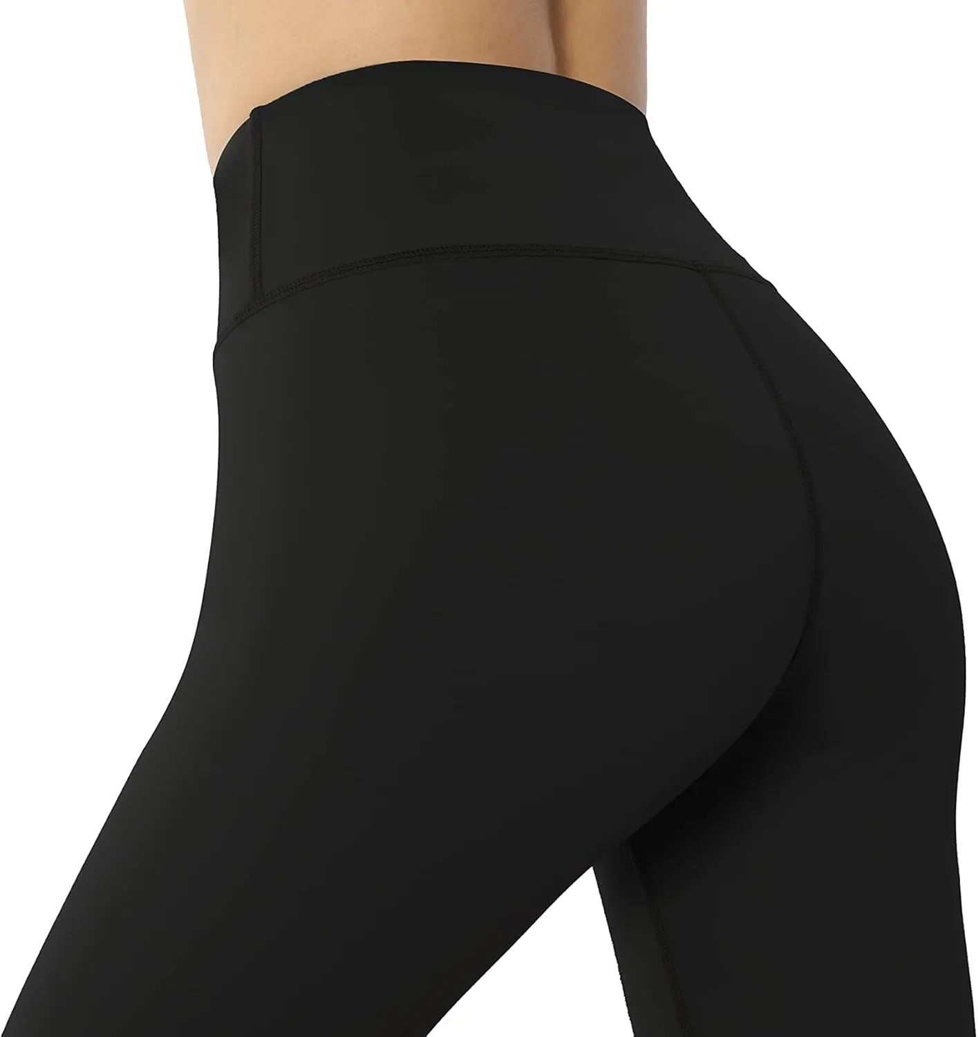 Zinmore Women's Knee Length Tights Yoga Shorts Workout Pants Running Leggings with Pockets