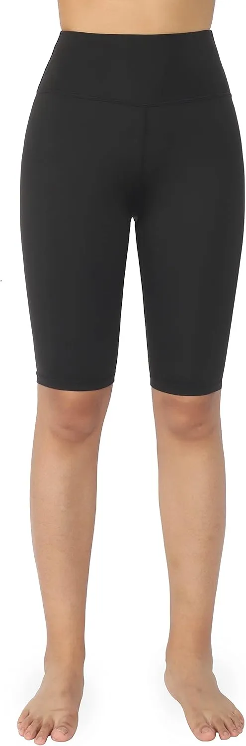 Zinmore Women's Knee Length Tights Yoga Shorts Workout Pants Running Leggings with Pockets